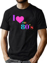 I Love The 80'S T-Shirt for Men & Women, T-Shirts Graphic Tee - Green