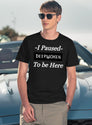 I Paused Deepwoken to Be Here Black T-Shirt - Navy