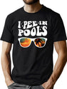 I Pee In Pools Groovy Design Sarcastic Saying Funny Pool T-Shirt for Men & Women, T-Shirts Graphic Tee - Green