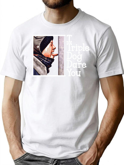 I Triple Dog Dare You Christmas Story T-Shirt for Men & Women, T-Shirts Graphic Tee - Black