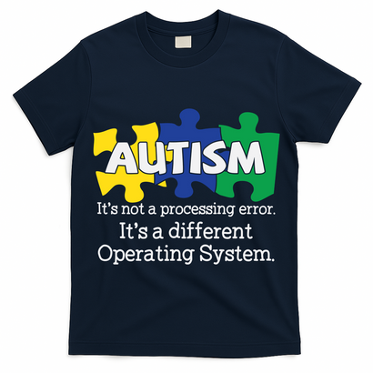 It's A Different Operating System Autism Awareness, Autism Puzzle T-Shirt