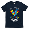 I'm A Proud Autism Aunt Autism Awareness Heart Niece Nephew T-Shirt