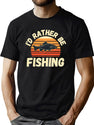 I'D Rather Be Fishing T-Shirt for Men & Women, T-Shirts Graphic Tee - Green