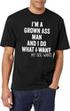 I'M A Grown Ass Man And I Do What My Dog Wants T-Shirt for Men & Women, T-Shirts Graphic Tee - White