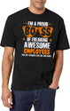 I'M A Proud Boss Of Freaking Awesome Employees T Shirt Gift T-Shirt for Men & Women, T-Shirts Graphic Tee - White