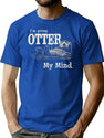 I'M Going Otter My Mind T-Shirt for Men & Women, T-Shirts Graphic Tee - Blue