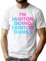 I'M Janitor Doing Janitor Things Retro Neon T-Shirt for Men & Women, T-Shirts Graphic Tee - White