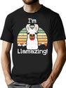 I'M Llamazing T-Shirt for Men & Women, T-Shirts Graphic Tee - Black