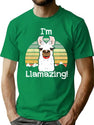I'M Llamazing T-Shirt for Men & Women, T-Shirts Graphic Tee - Green