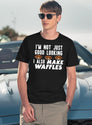 I'M Not Just Good Looking I Also Make Waffles Funny Waffle Maker T-Shirt for Men & Women, T-Shirts Graphic Tee - Navy