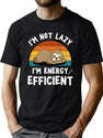 I'M Not Lazy I'M Energy Efficient Funny Sloth Lover T-Shirt for Men & Women, T-Shirts Graphic Tee - Green
