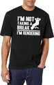 I'M Rendering Funny Filmmaker Gift Video Editor T-Shirt for Men & Women, T-Shirts Graphic Tee - White