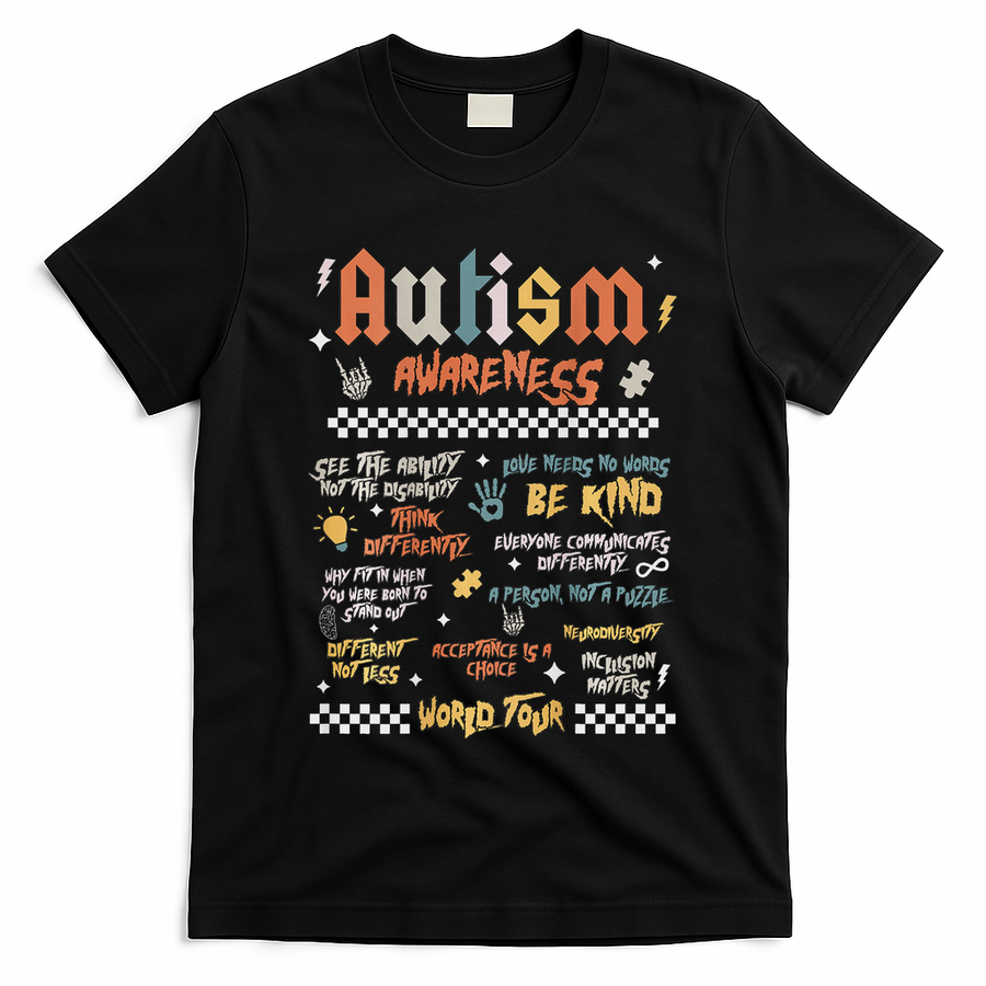 I Rock The Spectrum Autism World Autism Awareness T-Shirt