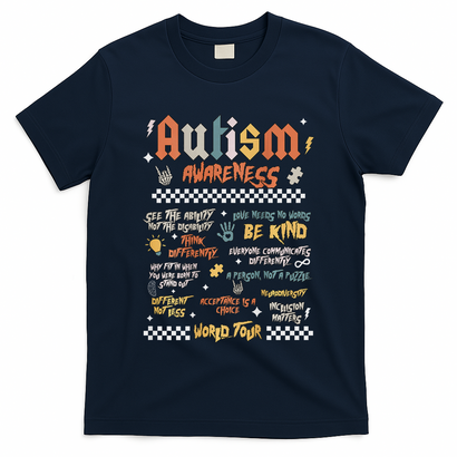 I Rock The Spectrum Autism World Autism Awareness T-Shirt
