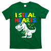 I Steal Hearts Autism Dinosaur T-Shirt