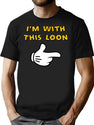 I_M With This Loon Baseball Sleeve T-Shirt for Men & Women, T-Shirts Graphic Tee - Black