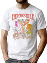 Impossible War Vintage 90S Design Bootleg Graphic T-Shirt - White
