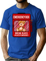 In Case Of Emergency Break Glass T-Shirt for Men & Women, T-Shirts Graphic Tee - Blue