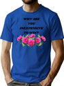 Inexpensive To Win Funny Romantic Bad Translation Bootleg Graphic T-Shirt - Blue