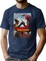 Insolent Ddeadpoolwoolverine Bootleg Graphic T-Shirt - Navy