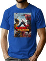 Insolent Ddeadpoolwoolverine Bootleg Graphic T-Shirt - Blue