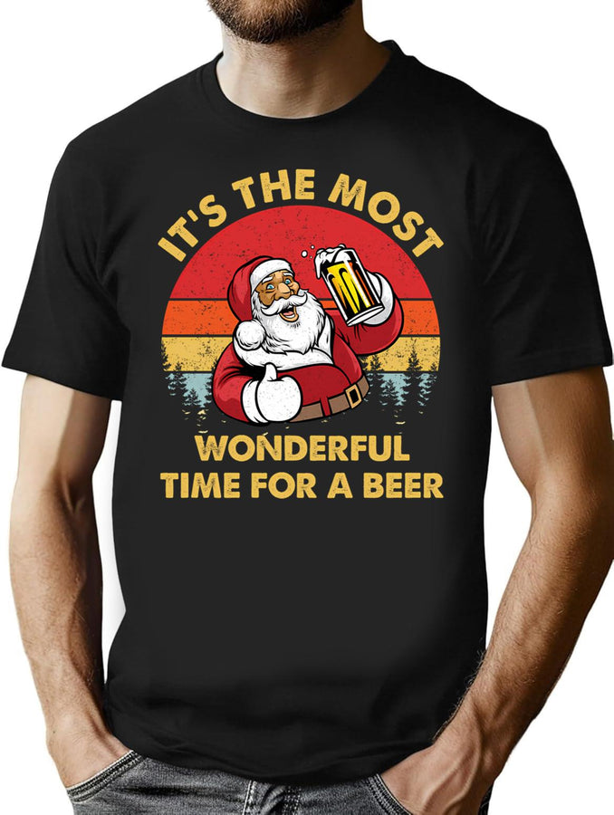 Int'S The Most Wonderful Time Of The Year Shirt Christmas Santa T-Shirt for Men & Women, T-Shirts Graphic Tee - Black