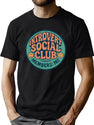 Introvert Social Club Funny Introvert Gift Anti Social Humor Sarcastic Quote Vintage Badge T-Shirt for Men & Women, T-Shirts Graphic Tee - Green