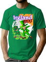 Ireland Leprechauns Rock Bootleg Graphic T-Shirt - Green