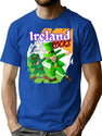 Ireland Leprechauns Rock Bootleg Graphic T-Shirt - Blue