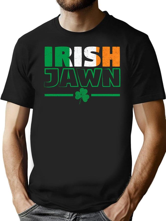 Irish Jawn T-Shirt for Men & Women, T-Shirts Graphic Tee - Black