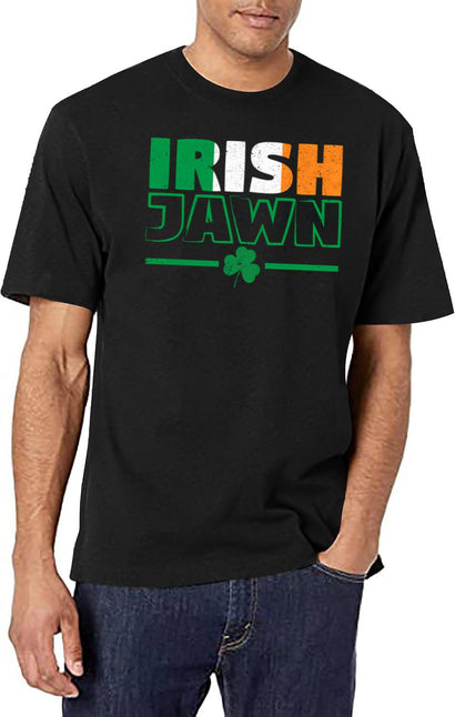 Irish Jawn T-Shirt for Men & Women, T-Shirts Graphic Tee - Black
