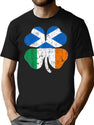 Irish Scottish Flag Ireland Scotland St Patricks Day T-Shirt for Men & Women, T-Shirts Graphic Tee - Black