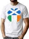 Irish Scottish Flag Ireland Scotland St Patricks Day T-Shirt for Men & Women, T-Shirts Graphic Tee - White