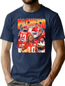 Isiah Pacheco Vintage Retro Bootleg 90S Style Bootleg Graphic T-Shirt - Navy