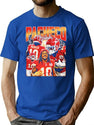Isiah Pacheco Vintage Retro Bootleg 90S Style Bootleg Graphic T-Shirt - Blue