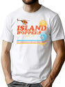 Island Hoppers Retro Magnum Pi Worn T-Shirt for Men & Women, T-Shirts Graphic Tee - White
