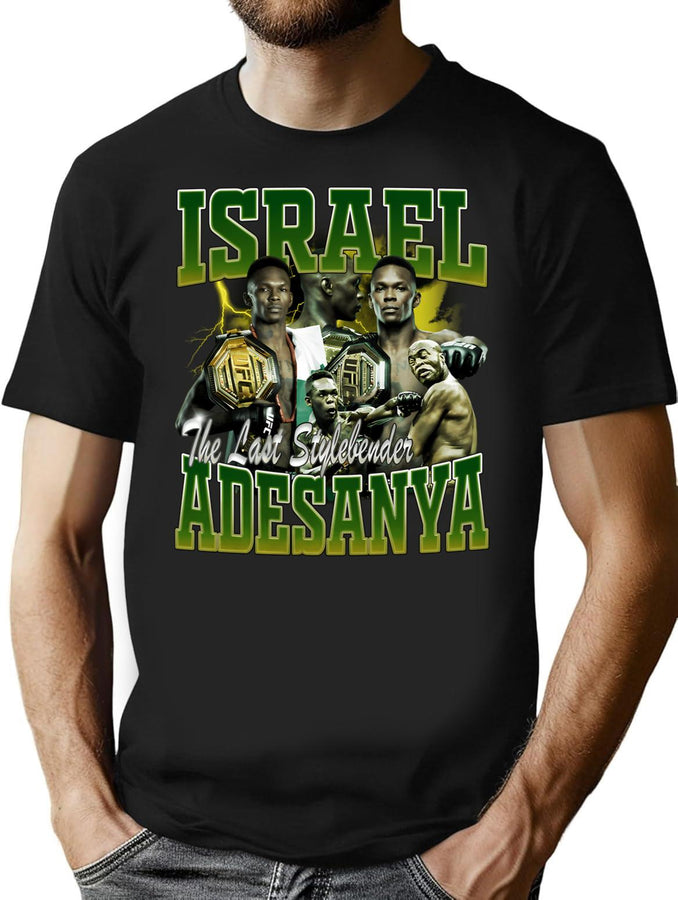 Israel Adesanya Bootleg Bootleg Graphic T-Shirt - Black