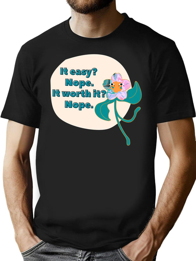 It Easy - Relatable Quote Funny Bad Translation Bootleg Graphic T-Shirt - Black