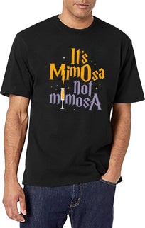 It'S Mimosa Not Winemosa Funny Gift T-Shirt for Men & Women, T-Shirts Graphic Tee - Black