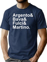 Italian Horror Directors 4 T-Shirt for Men & Women, T-Shirts Graphic Tee - Navy