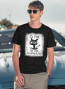 It's Fine I'm Fine Everything is Fine Leopard Fade Print Bella Mom - Camiseta para mujer Black T-Shirt - Navy