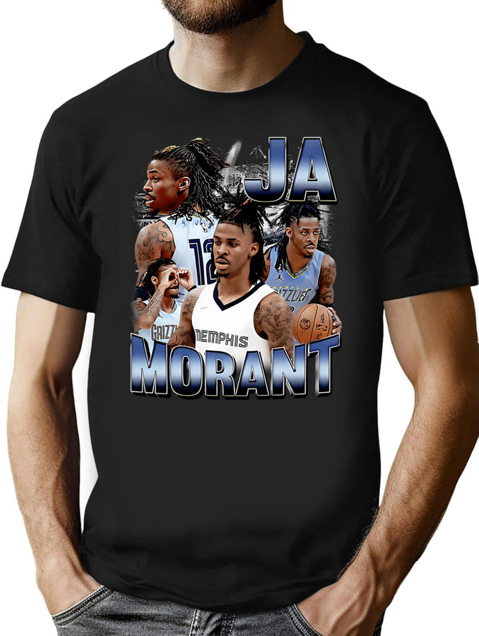 Ja Morant - 90'S Bootleg Design Bootleg Graphic T-Shirt - Black