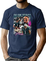 Jalen Vintage Style Tee Bootleg Graphic T-Shirt - Navy