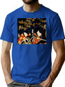 Japanese Samurai Ukiyoe Print Vintage T-Shirt for Men & Women, T-Shirts Graphic Tee - Blue