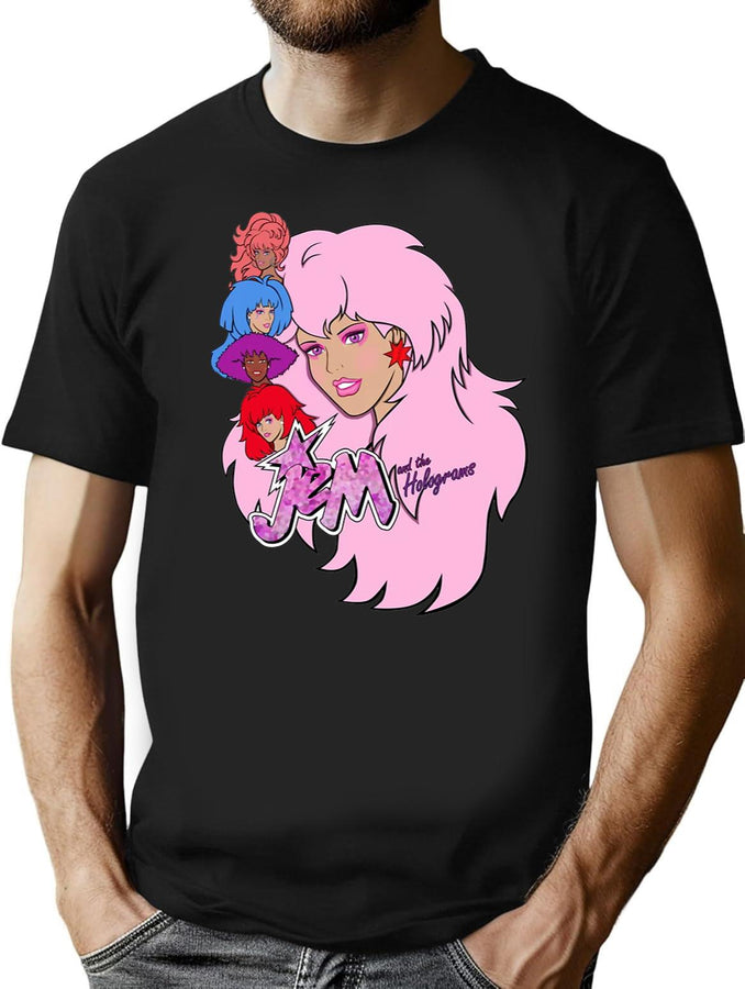 Jem and The Holograms Classic Black T-Shirt - Black