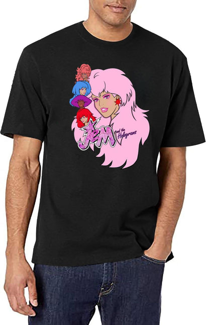Jem and The Holograms Classic Black T-Shirt - Black