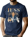 Jess Mariano Signature 90'S Vintage Retro Bootleg Rap Style Bootleg Graphic T-Shirt - Navy
