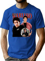 Jess Mariano Signature Vintage Bootleg Retro Style Bootleg Graphic T-Shirt - Blue