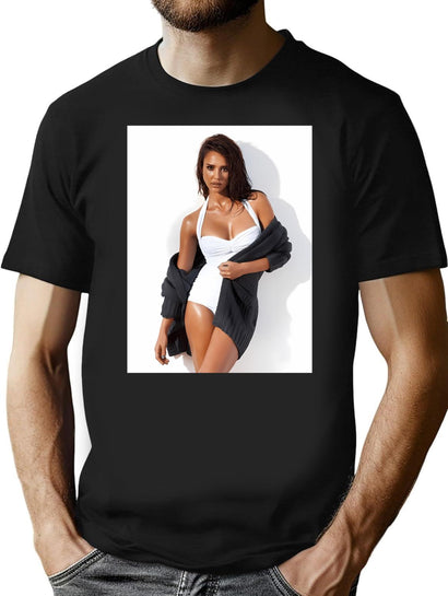 Jessica Alba Sexy T-Shirt for Men & Women, T-Shirts Graphic Tee - Black