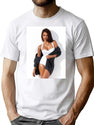 Jessica Alba Sexy Premium Heavyweight Cotton T-Shirt - White